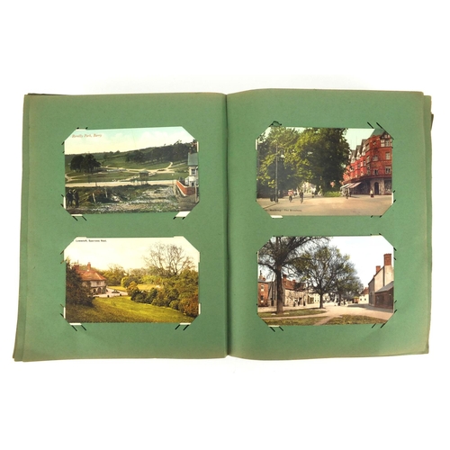 150 - Predominantly topographical postcards housed in an album including  Eastbourne, Windsor Castle, Bogn... 