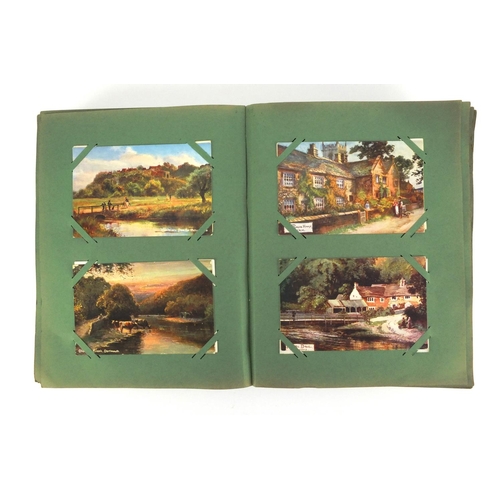 150 - Predominantly topographical postcards housed in an album including  Eastbourne, Windsor Castle, Bogn... 