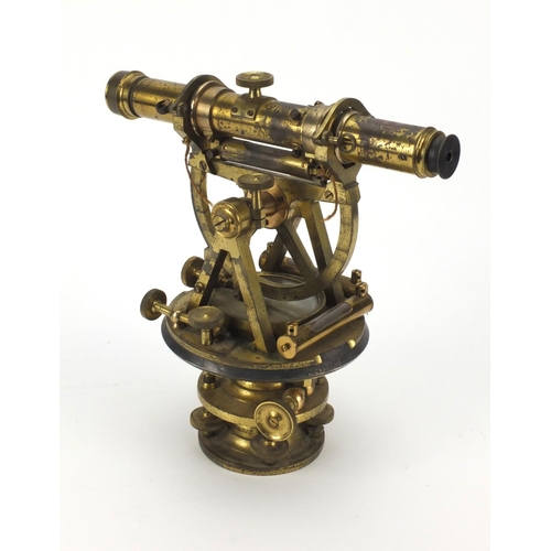 104 - 19th century Military interested brass theodolite by  Troughton and Simms of London, with carrying c... 