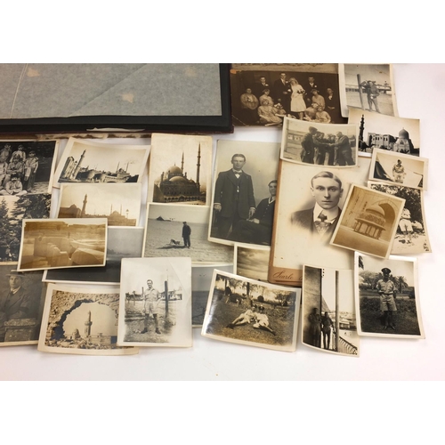 321 - Predominantly World War II black and white photographs including Military, some housed in two albums... 