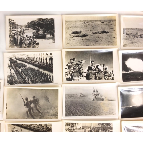 261 - British Military World War II medal group, black and white photographs and binoculars comprising The... 