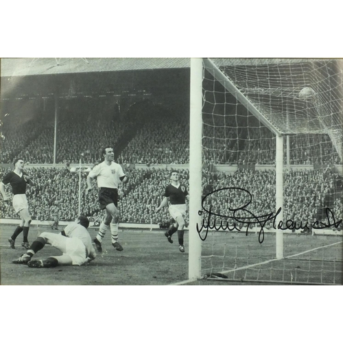 144 - World Cup 1966 ephemera and autographs including a montage signed by Bobby Moore, Bobby Charlton and... 