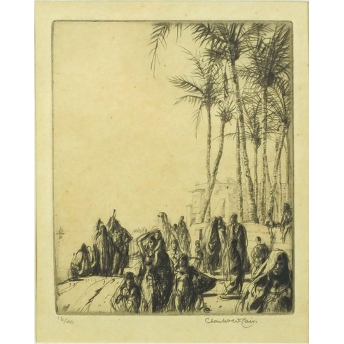 1276 - Charles William Cain - Two pencil signed limited edition etchings, one titled The Promenade Baghdad,... 