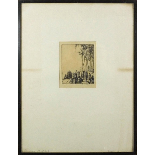 1276 - Charles William Cain - Two pencil signed limited edition etchings, one titled The Promenade Baghdad,... 