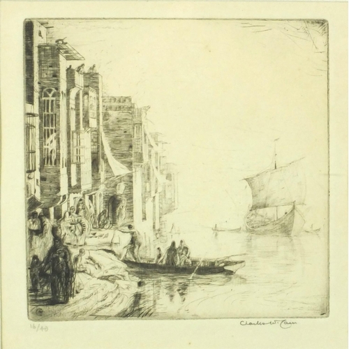 1276 - Charles William Cain - Two pencil signed limited edition etchings, one titled The Promenade Baghdad,... 