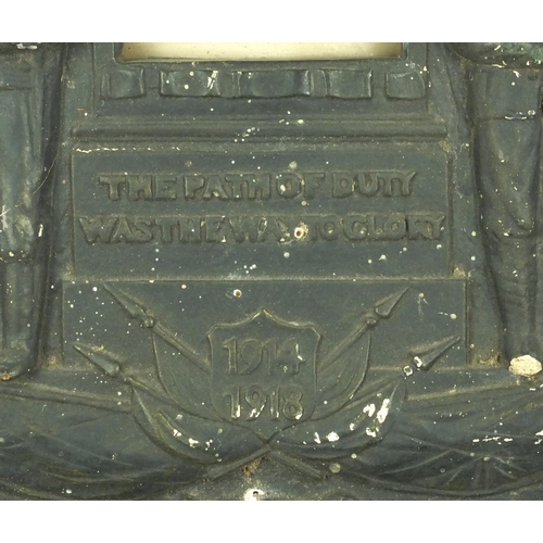 325 - British Military World War I plaster memorial plaque, In loving Memory of our Dear Father, PTE HENRY... 