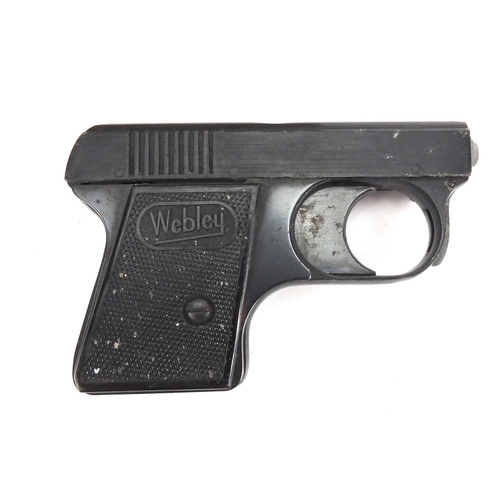 363 - Webley & Scott .22 sports starting pistol with pellets and box