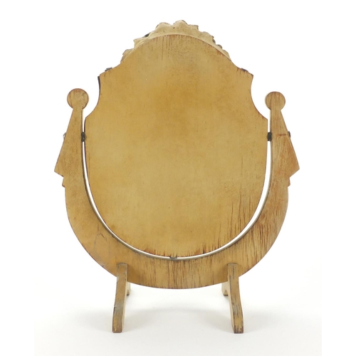 2058 - Barbola mirror with beveled glass, 37cm high