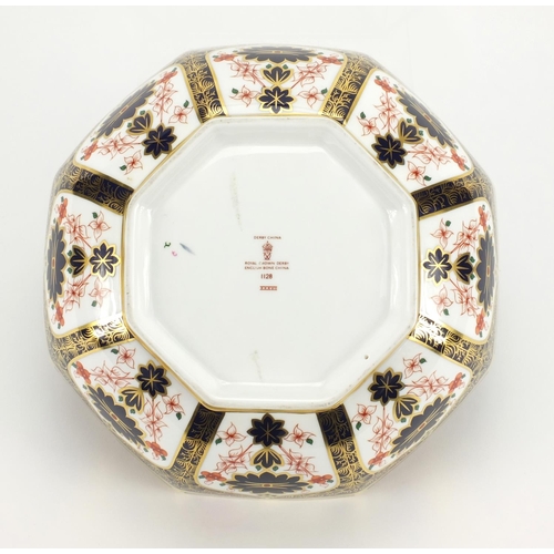 2135 - Large Royal Crown Derby old Imari pattern bowl with gold block design, factory marks and numbered 11... 