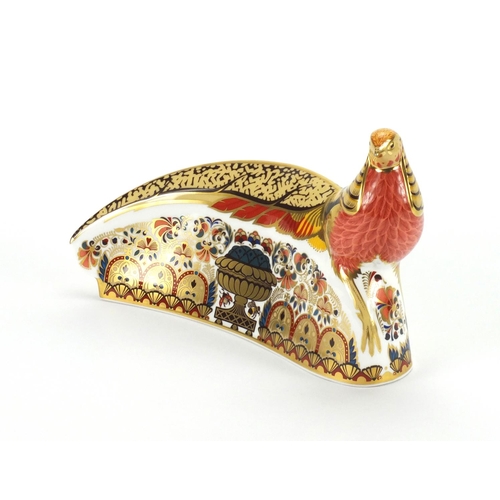 2145 - Royal Crown Derby old Imari pattern Pheasant paperweight with silvered stopper, made exclusively for... 