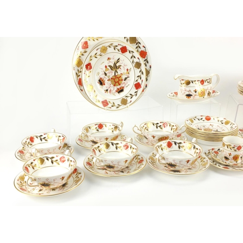 2193 - Royal Crown Derby Asian roses pattern dinner/teaware including coffee cans and saucers, dinner plate... 