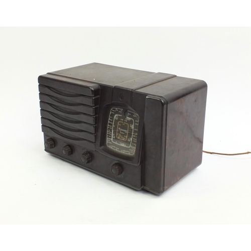 2211 - Vintage Westminster brown Bakelite radio, model ZA 617, 50cm wide