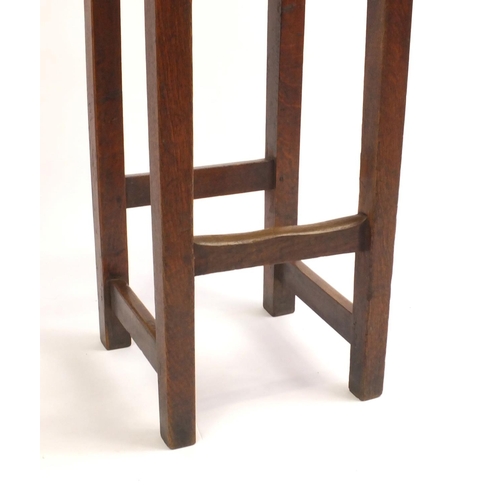 2087 - Arts & Crafts oak clerks chair, 94cm high