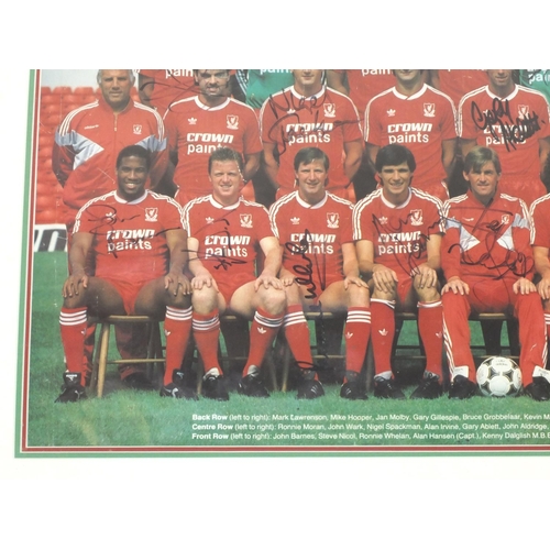 145 - Liverpool Football Club autographs and ephemera including signed team photograph with Mark Lawrenson... 