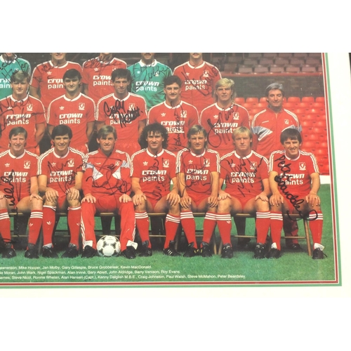 145 - Liverpool Football Club autographs and ephemera including signed team photograph with Mark Lawrenson... 