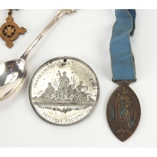 224 - Masonic Royal order of Buffalos and other jewels and related jewellery including part silver and har... 