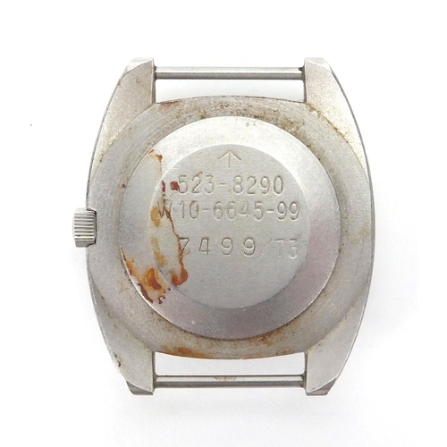 308 - Military interest Hamilton wristwatch with luminous hands, numbered 5323-8290 W10-6645-99 7499-73 to... 