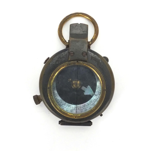 270 - British Military World War I  Short & mason of London compass with leather case, numbered 13432 to t... 