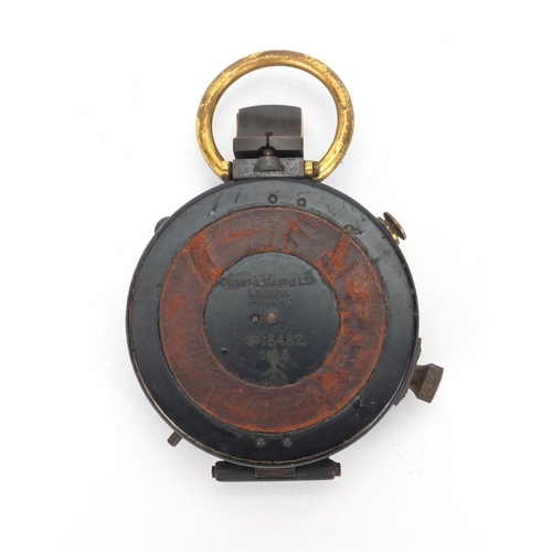 270 - British Military World War I  Short & mason of London compass with leather case, numbered 13432 to t... 