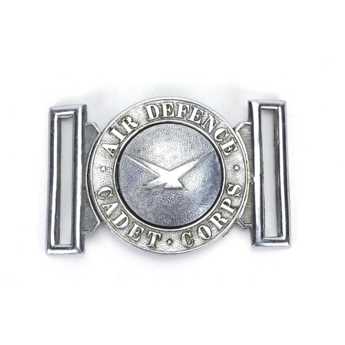 273 - Military interest two piece belt buckle with Air Defence Cadet Corps motif