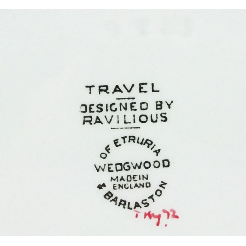 738 - Wedgwood travel hot air balloon dish, designed by Eric Ravilious, factory marks to the base, 21cm wi... 