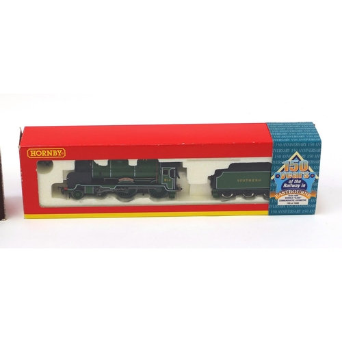 412 - Two Hornby OO gauge locomotive and tenders, both boxed comprising Radley schools class V and Eastbou... 