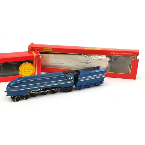 413 - Two Hornby OO gauge locomotives and tenders both boxed comprising Tennyson and Coronation examples