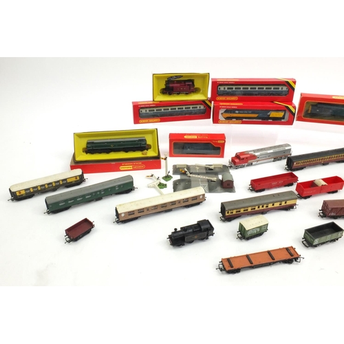 427 - Tri-Ang and Hornby OO gauge model railway, some boxed including R357 diesel electric locomotive, R75... 