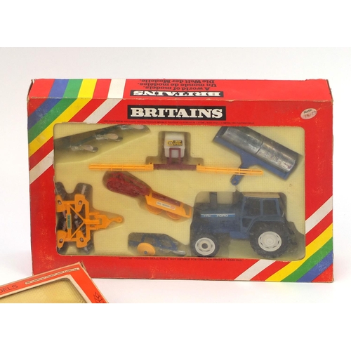 440 - Two Britain's Autoway tractor sets, both boxed, including tractor with implements 9592 and Massey Fe... 