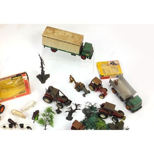 448 - Predominately Britain's and Ertl agricultural vehicles, accessories and lorries, including a Ferguso... 