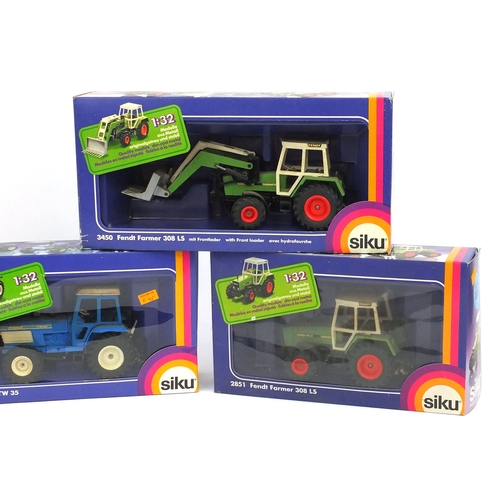 452 - Five Siku tractors, all boxed, including Ford TW352855, Fendt farmer 308 2851 and Renault traktor 28... 