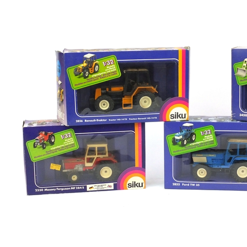 452 - Five Siku tractors, all boxed, including Ford TW352855, Fendt farmer 308 2851 and Renault traktor 28... 