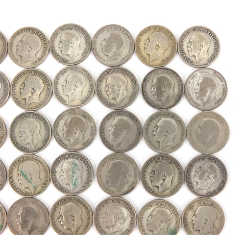 2574 - British pre decimal pre 1947 coins including six pence's and shillings, approximate weight 301.0g