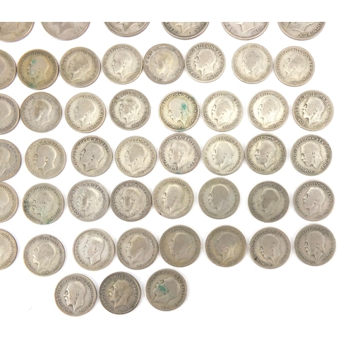 2574 - British pre decimal pre 1947 coins including six pence's and shillings, approximate weight 301.0g