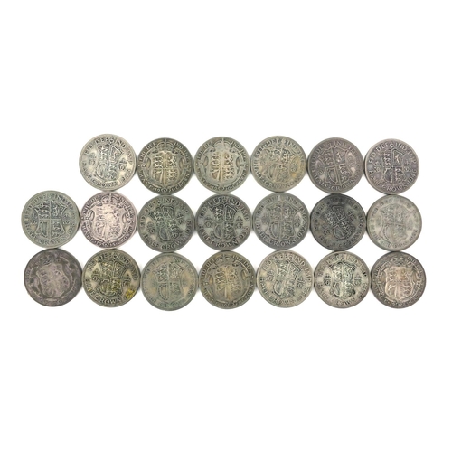 2571 - British pre decimal pre 1947 half crowns, approximate weight 276.0g