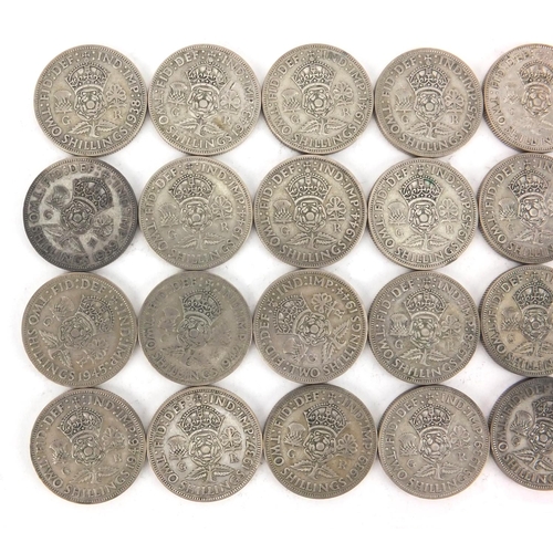 2590 - British pre decimal pre 1947 two shillings, approximate weight 266.0g