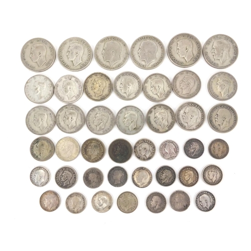 2595 - Victorian and later British coins some silver including four pence, shillings and florins, approxima... 