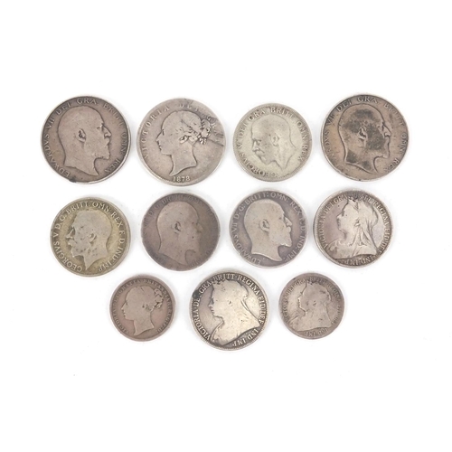 2588 - Victorian and later British coins mostly silver including half crowns and florin, approximate weight... 