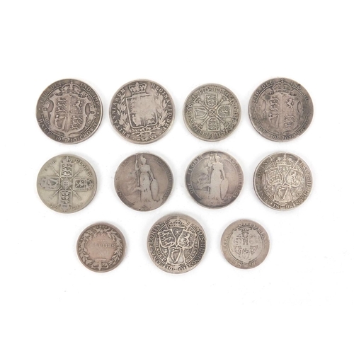 2588 - Victorian and later British coins mostly silver including half crowns and florin, approximate weight... 