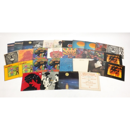 2850 - Santana vinyl LP records including Havana Moon, Caravanserai, Abraxas and Amigos examples