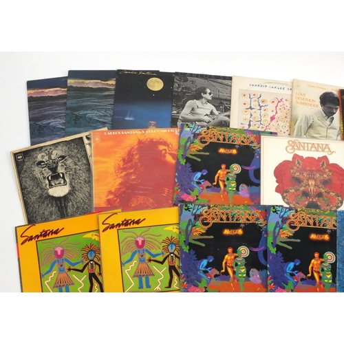 2850 - Santana vinyl LP records including Havana Moon, Caravanserai, Abraxas and Amigos examples