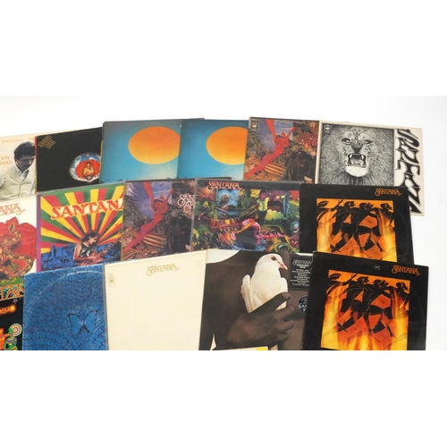 2850 - Santana vinyl LP records including Havana Moon, Caravanserai, Abraxas and Amigos examples