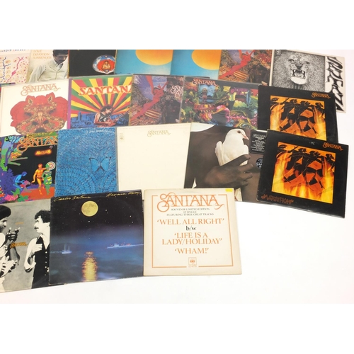 2850 - Santana vinyl LP records including Havana Moon, Caravanserai, Abraxas and Amigos examples