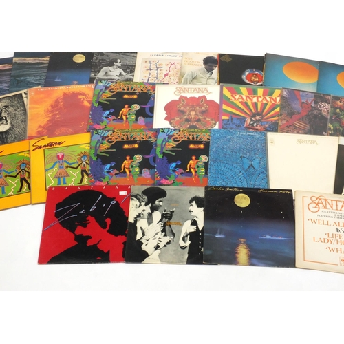 2850 - Santana vinyl LP records including Havana Moon, Caravanserai, Abraxas and Amigos examples