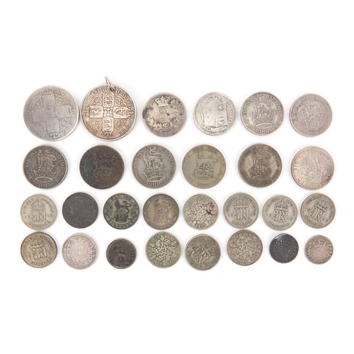 2594 - Victorian and later British coins including florin, shillings and six pence's, approximate weight 11... 