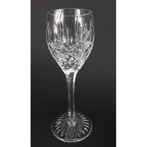 2235 - Glassware including Stuart Crystal glasses including fern pattern and a cut glass decanter, the larg... 