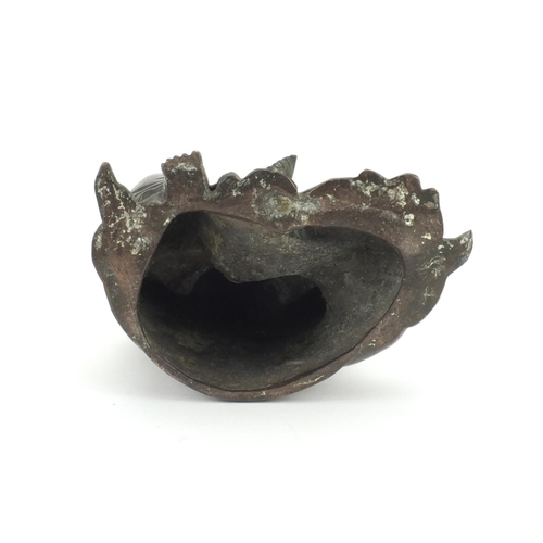 2318 - Oriental bronze study of a Buddha seated, 22cm high