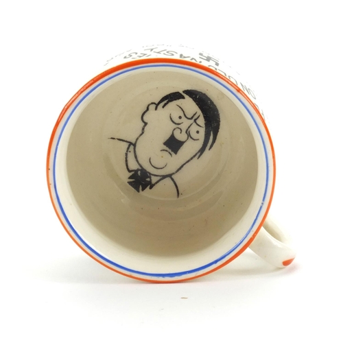 333 - Fielding's crested china Gest-A-Po Hitler chamber pot together with an Adolf Hitler picture book, th... 