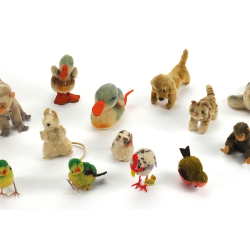 379 - Predominately Steiff bears and animals, some with buttons and tags, the largest 15cm in length