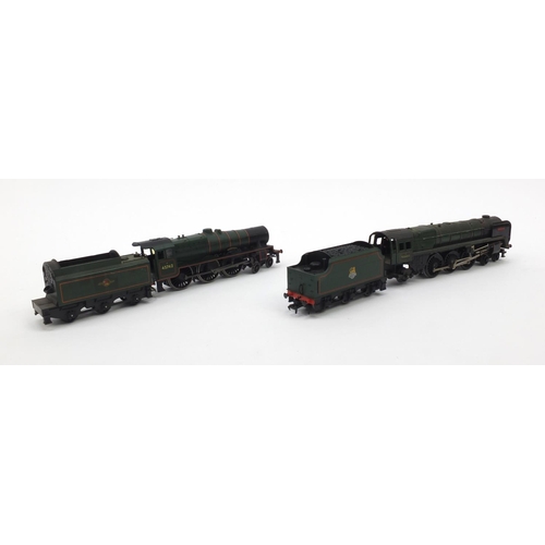 418 - Two OO gauge locomotives and tenders including Bachmann Connaught 45742 and Tri-ang Britannia 70000